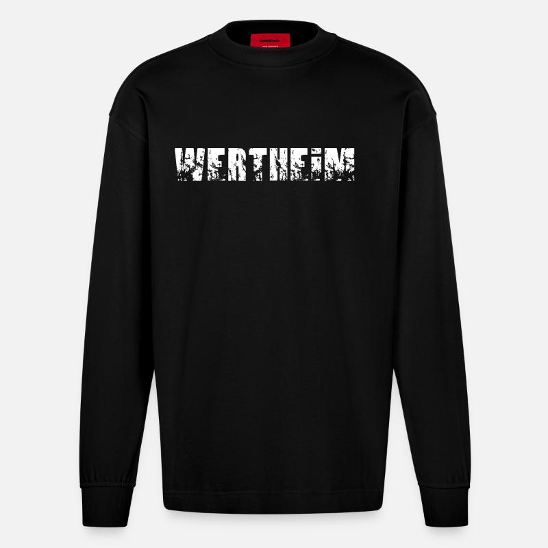 Wertheim - Heavyweight Oversized Organic Langarmshirt Made in EU - SOLID BLACK