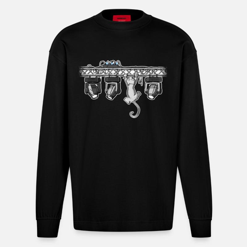 dmxcat - Heavyweight Oversized Organic Langarmshirt Made in EU - SOLID BLACK