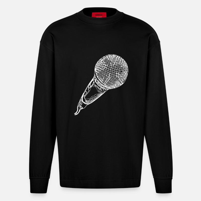 Musiker - Heavyweight Oversized Organic Langarmshirt Made in EU - SOLID BLACK