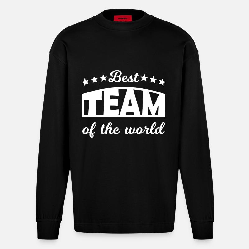 Team - Heavyweight Oversized Organic Langarmshirt Made in EU - SOLID BLACK
