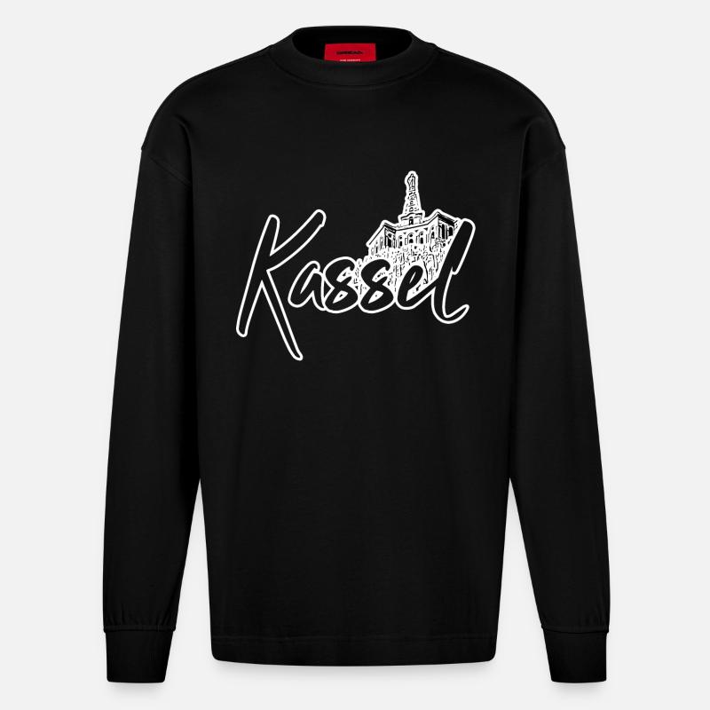 Kassel - Heavyweight Oversized Organic Langarmshirt Made in EU - SOLID BLACK