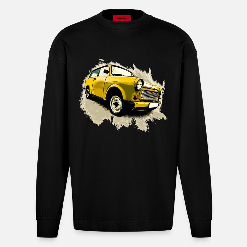 Trabant - Heavyweight Oversized Organic Langarmshirt Made in EU - SOLID BLACK