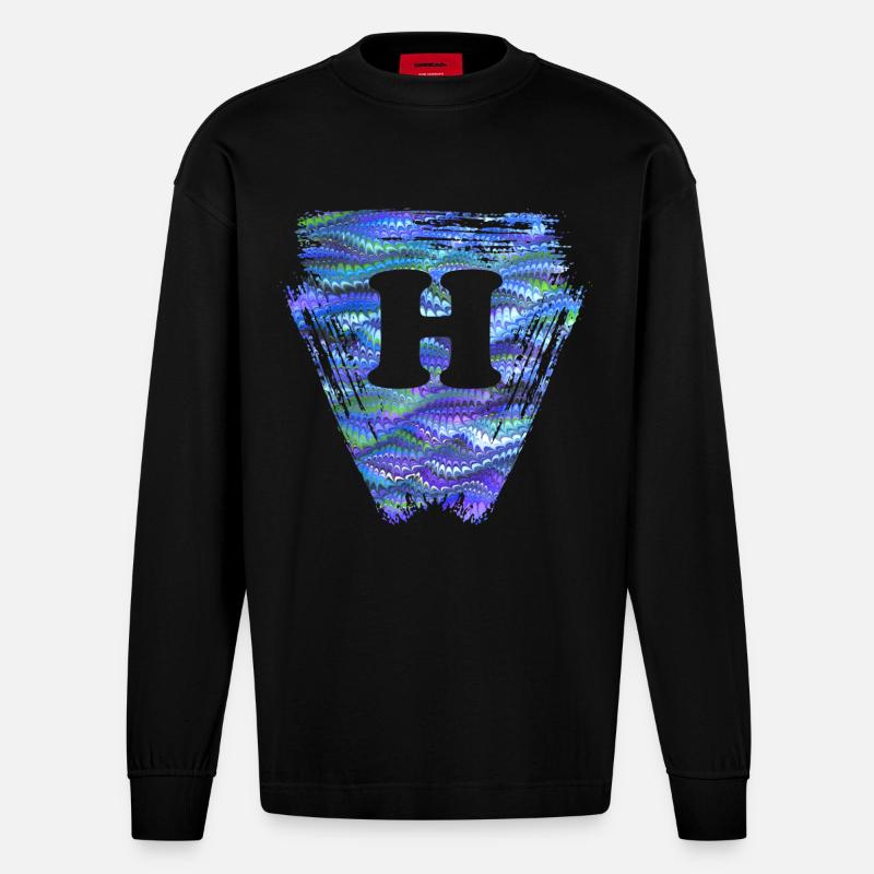 Triangle E 103 h - Heavyweight Oversized Organic Longsleeve Shirt Made in EU - SOLID BLACK
