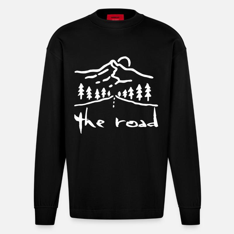 Die weiße Straße - Heavyweight Oversized Organic Langarmshirt Made in EU - SOLID BLACK