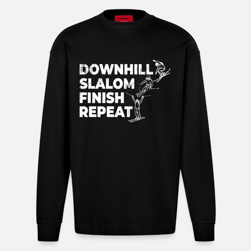 Alpinski - Heavyweight Oversized Organic Langarmshirt Made in EU - SOLID BLACK