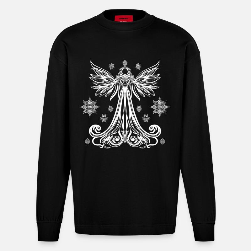 Ange Noël Ange de Noël - Manches longues bio épais oversize fabriqué en UE - SOLID BLACK