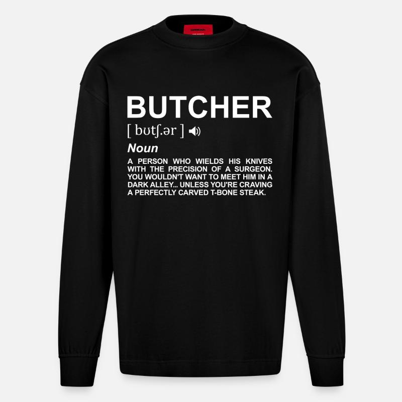 Definition Metzger - Heavyweight Oversized Organic Langarmshirt Made in EU - SOLID BLACK