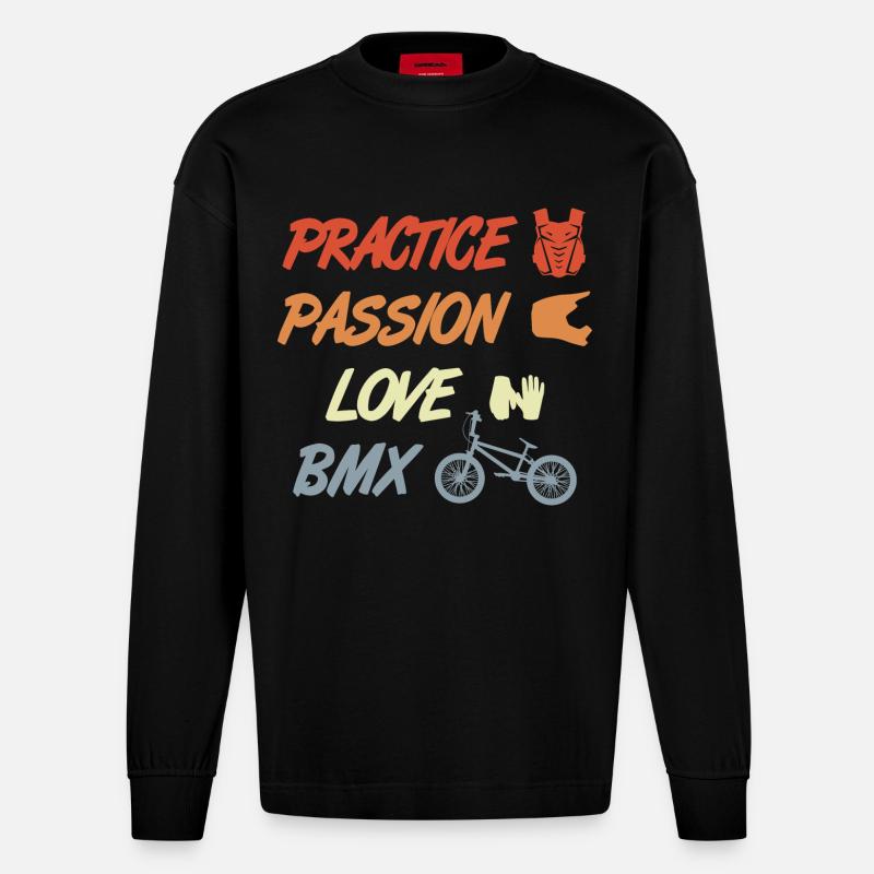 Devis BMX - Manches longues bio épais oversize fabriqué en UE - SOLID BLACK