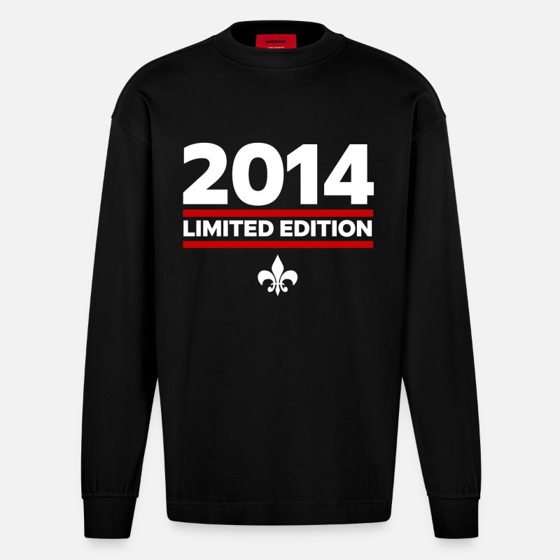 Édition limitée 2014 - Manches longues bio épais oversize fabriqué en UE - SOLID BLACK