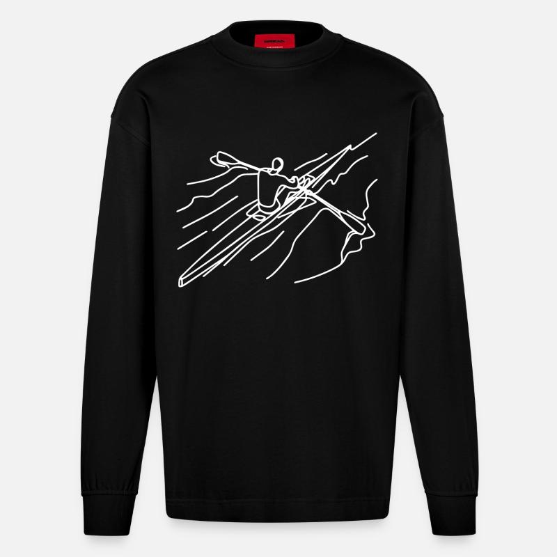 Ruderer - Heavyweight Oversized Organic Langarmshirt Made in EU - SOLID BLACK