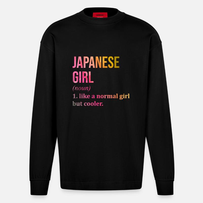 Japan - Heavyweight Oversized Organic Langarmshirt Made in EU - SOLID BLACK