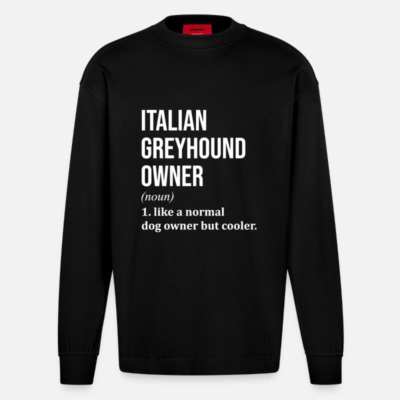 Windhund - Heavyweight Oversized Organic Langarmshirt Made in EU - SOLID BLACK