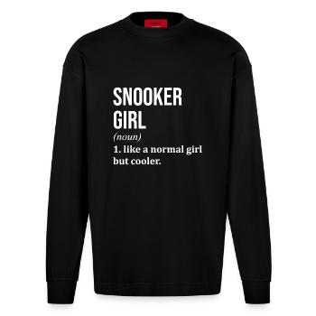 snooker - Manches longues bio épais oversize fabriqué en UE - SOLID BLACK - Devant