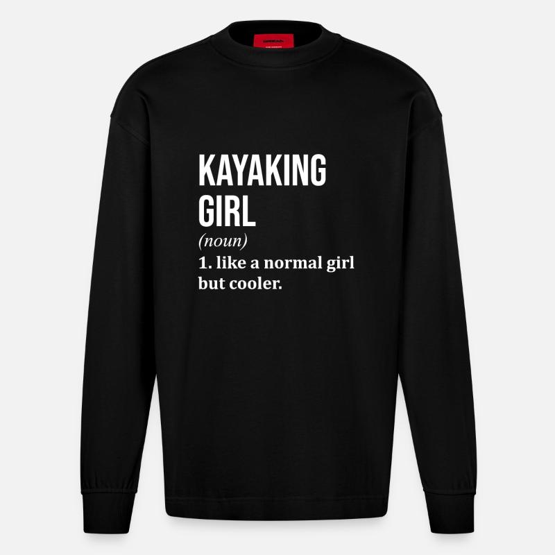 Kajak - Heavyweight Oversized Organic Langarmshirt Made in EU - SOLID BLACK
