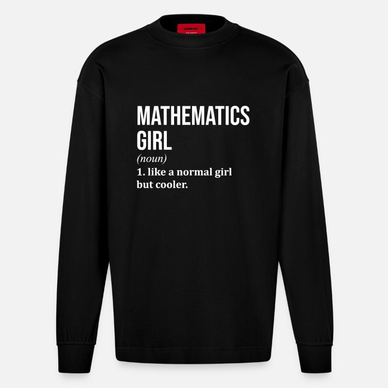 Mathe - Heavyweight Oversized Organic Langarmshirt Made in EU - SOLID BLACK