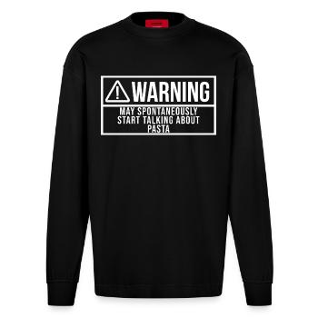 Pasta - Heavyweight Oversized Organic Longsleeve Shirt Made in EU - SOLID BLACK - Front