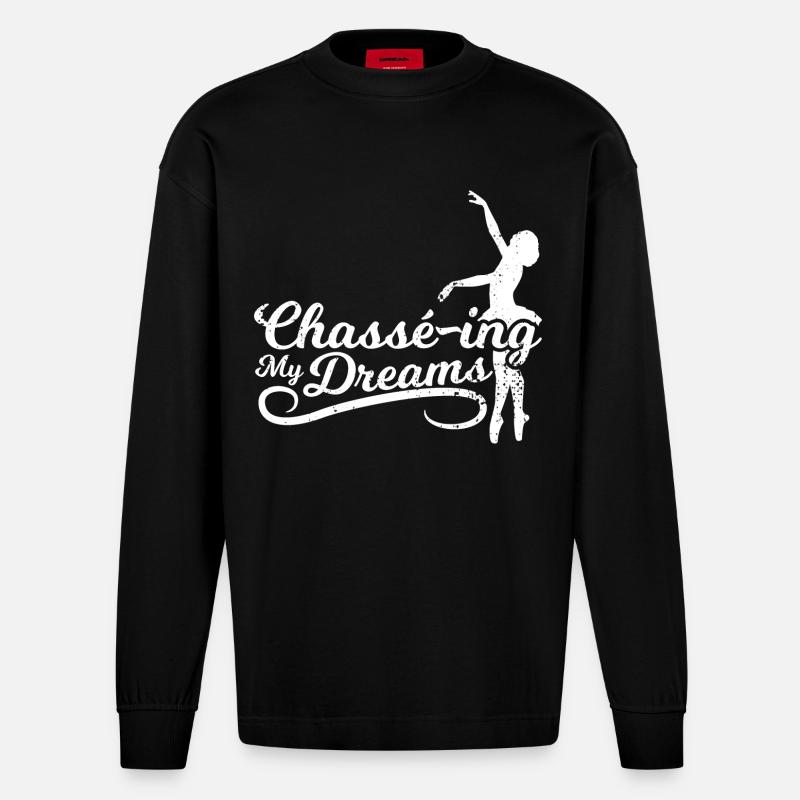 Ballett Motivation - Heavyweight Oversized Organic Langarmshirt Made in EU - SOLID BLACK