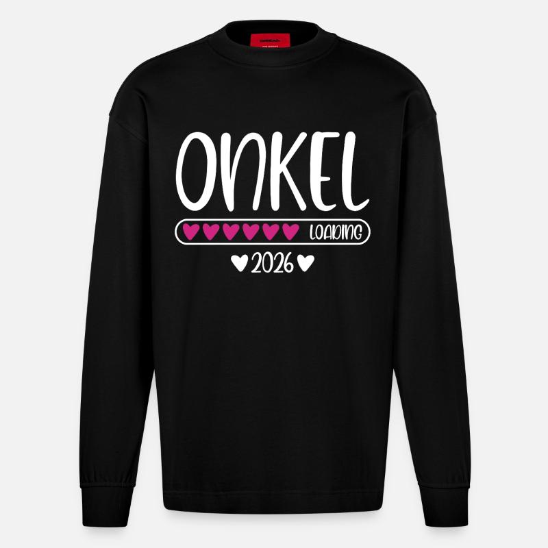 Onkel 2026 loading - Heavyweight Oversized Organic Langarmshirt Made in EU - SOLID BLACK