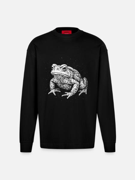Toad - Heavyweight Oversized Organic Longsleeve Shirt Made in EU - SOLID BLACK