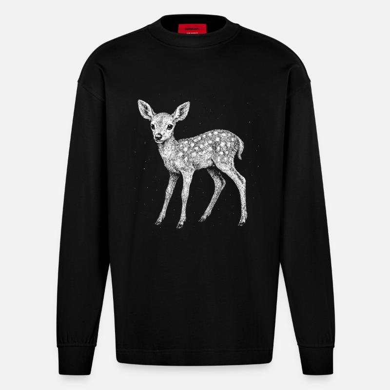 Faon - Manches longues bio épais oversize fabriqué en UE - SOLID BLACK