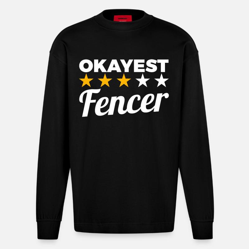 Bester Fechter - Heavyweight Oversized Organic Langarmshirt Made in EU - SOLID BLACK