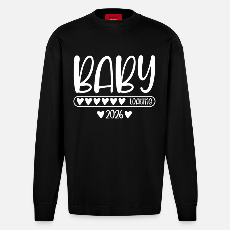 Baby 2026 loading - Heavyweight Oversized Organic Langarmshirt Made in EU - SOLID BLACK