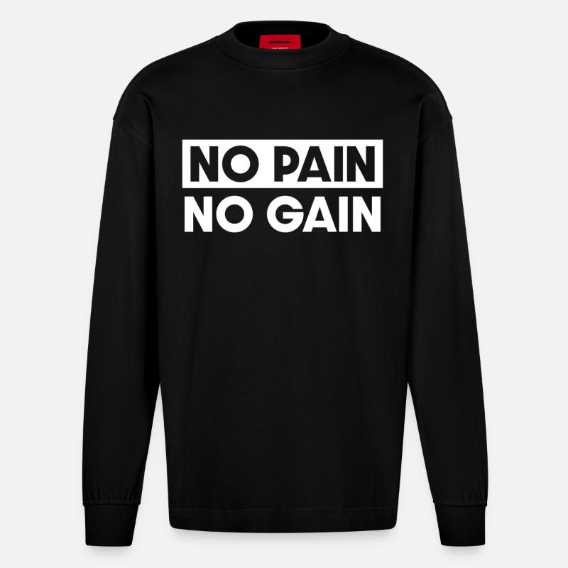 On n’a rien sans rien - Manches longues bio épais oversize fabriqué en UE - SOLID BLACK
