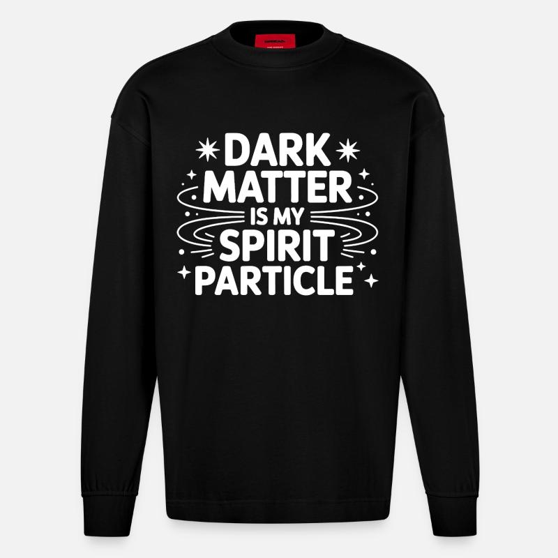 Conception d'amoureux des planètes astronomiques - Manches longues bio épais oversize fabriqué en UE - SOLID BLACK