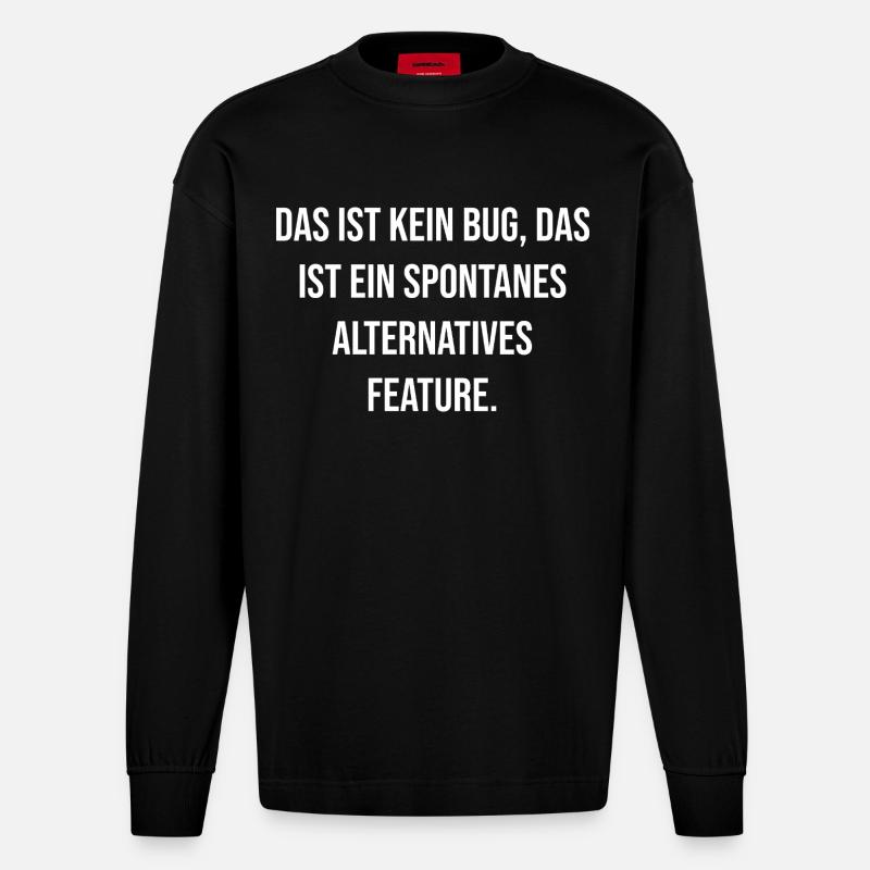 Pas de bug spontané - Manches longues bio épais oversize fabriqué en UE - SOLID BLACK