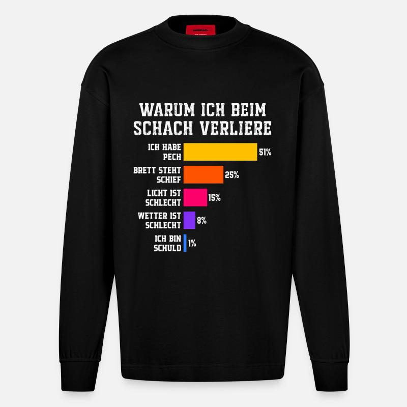 Pourquoi je perds au squash Squash - Manches longues bio épais oversize fabriqué en UE - SOLID BLACK