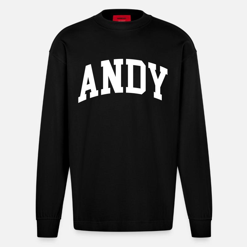 Andy - Heavyweight Oversized Organic Langarmshirt Made in EU - SOLID BLACK
