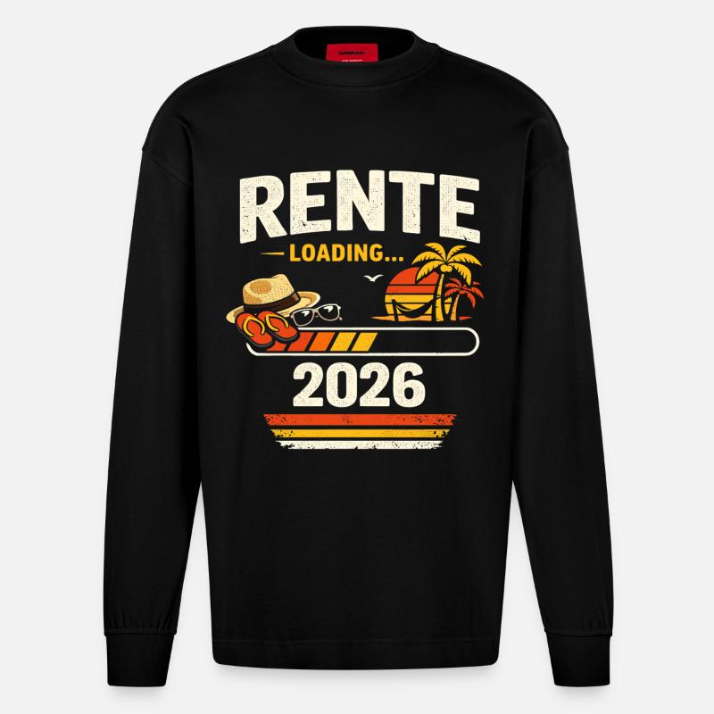 rente loading 2026 - Heavyweight Oversized Organic Langarmshirt Made in EU - SOLID BLACK