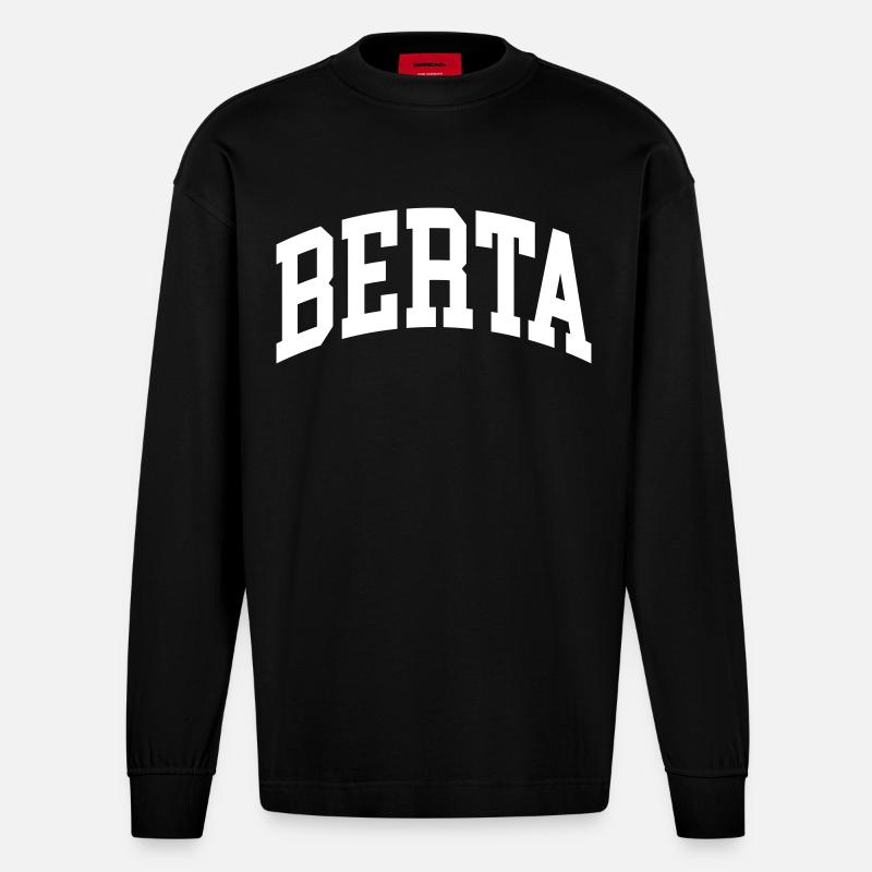 Berta - Heavyweight Oversized Organic Langarmshirt Made in EU - SOLID BLACK