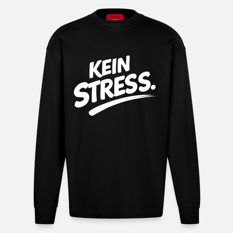 IM FLOW Shirt – Minimal Statement - Heavyweight Oversized Organic Langarmshirt Made in EU - SOLID BLACK