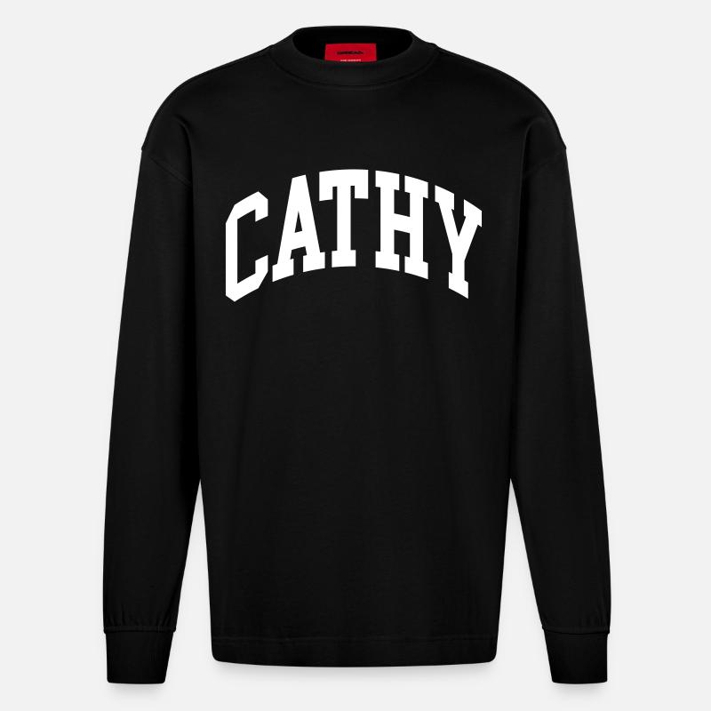 Cathy - Heavyweight Oversized Organic Langarmshirt Made in EU - SOLID BLACK