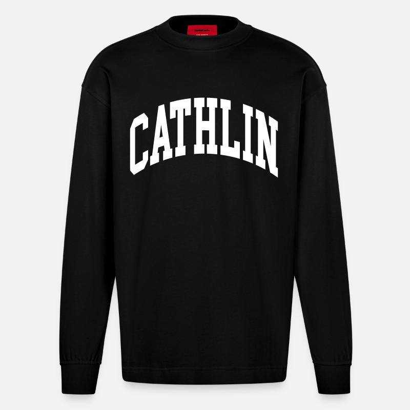 Cathlin - Manches longues bio épais oversize fabriqué en UE - SOLID BLACK
