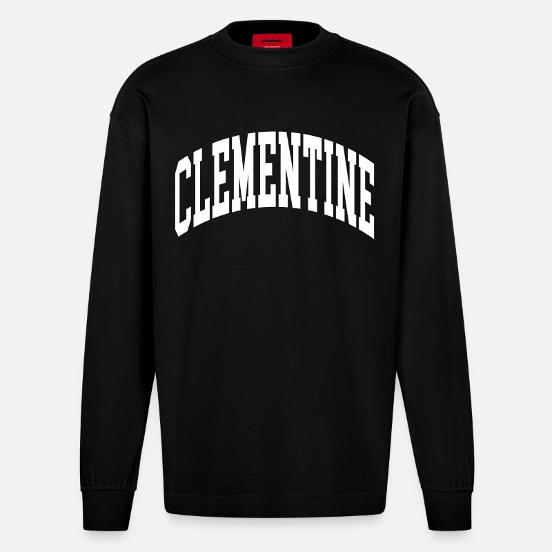 Clémentine - Manches longues bio épais oversize fabriqué en UE - SOLID BLACK