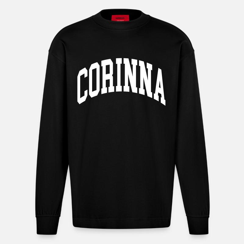 Corinna - Heavyweight Oversized Organic Langarmshirt Made in EU - SOLID BLACK