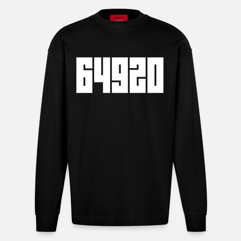 64920 Piła. Code postal de Piła - Manches longues bio épais oversize fabriqué en UE - SOLID BLACK