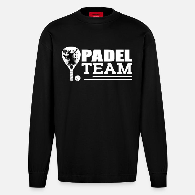 Padel - Heavyweight Oversized Organic Langarmshirt Made in EU - SOLID BLACK