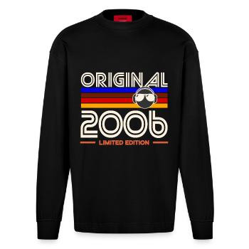 Original 2006 Retro Limited Edition - Heavyweight Oversized Organic Longsleeve Shirt Made in EU - SOLID BLACK - Front