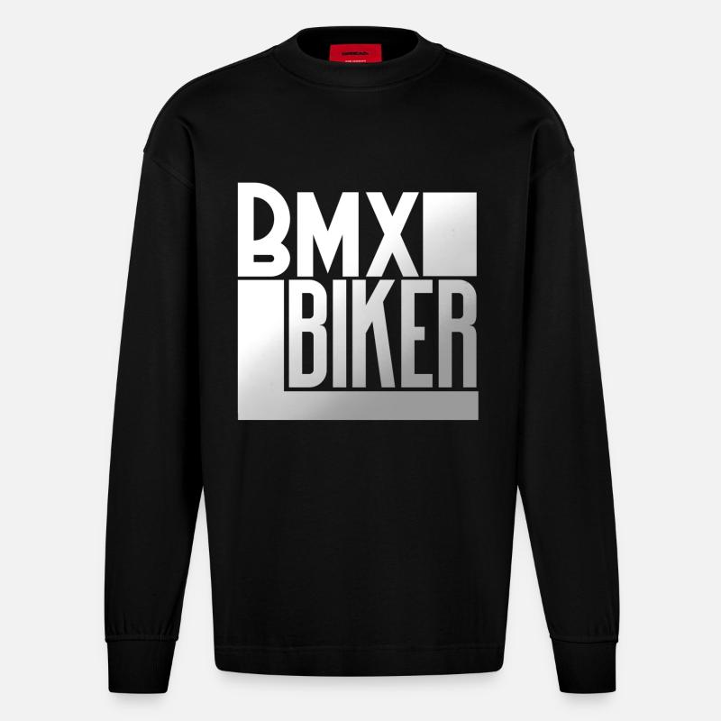 Bmx - Heavyweight Oversized Organic Langarmshirt Made in EU - SOLID BLACK