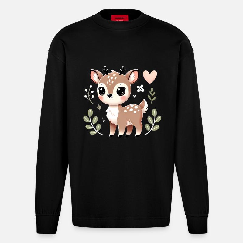 Adorable_D - Heavyweight Oversized Organic Langarmshirt Made in EU - SOLID BLACK