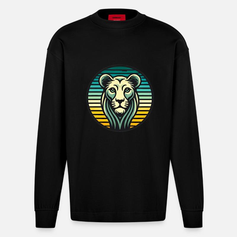 Plus cool qu’un chat - Manches longues bio épais oversize fabriqué en UE - SOLID BLACK