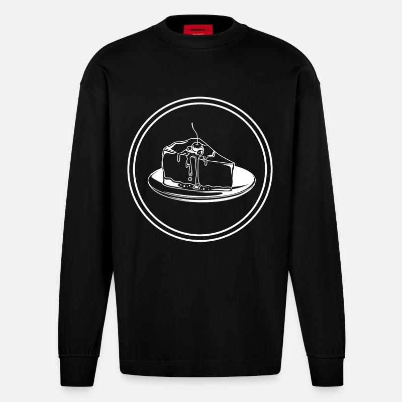 Cuisson du cheesecake - Manches longues bio épais oversize fabriqué en UE - SOLID BLACK