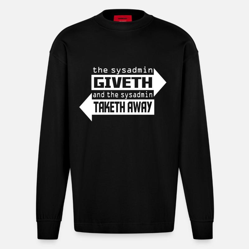 The sysadmin - Heavyweight Oversized Organic Langarmshirt Made in EU - SOLID BLACK