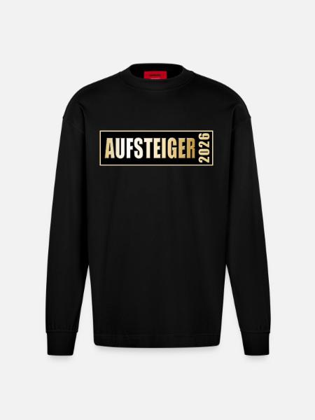 Promoted 2026 Promotion - Heavyweight Oversized Organic Longsleeve Shirt Made in EU - SOLID BLACK
