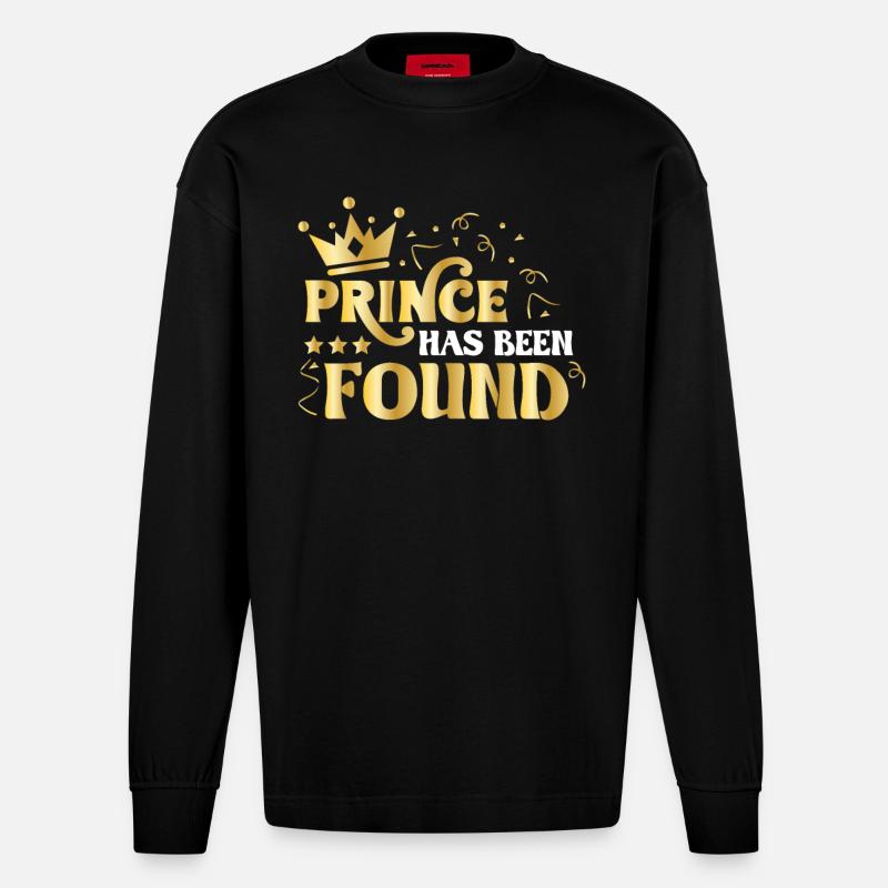 JGA célibataires adieu princes trouvés - Manches longues bio épais oversize fabriqué en UE - SOLID BLACK