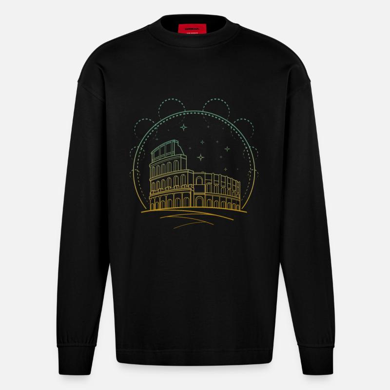 Rom - Heavyweight Oversized Organic Langarmshirt Made in EU - SOLID BLACK