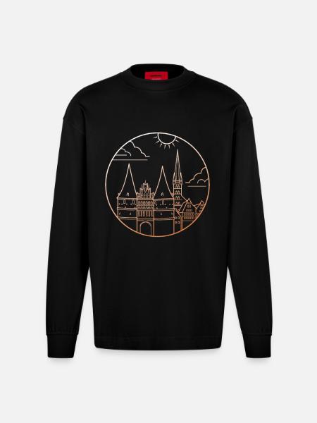 Lübeck - Heavyweight Oversized Organic Longsleeve Shirt Made in EU - SOLID BLACK